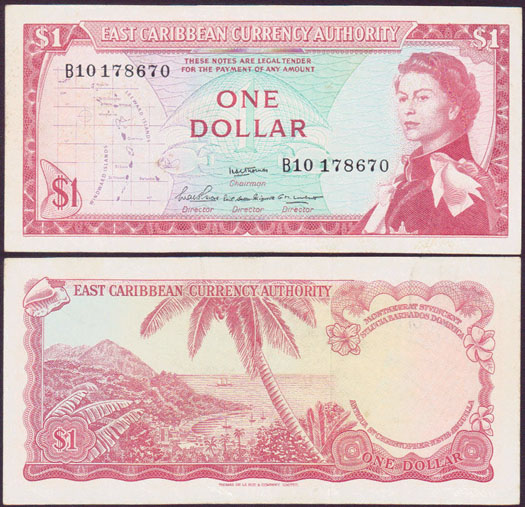 1965 East Caribbean States $1 (P.13a) L001682
